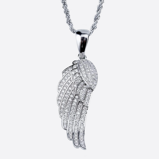 DIAMOND WING PENDANT - WHITE GOLD (INCLUDING CHAIN)