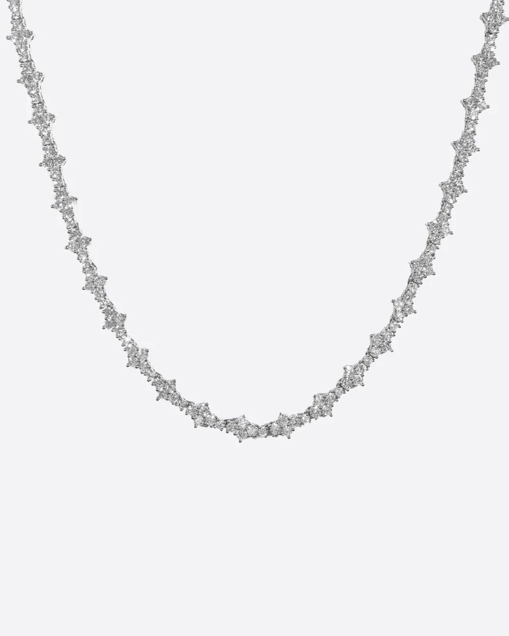 HONEYCOMB NECKLACE - WHITE GOLD