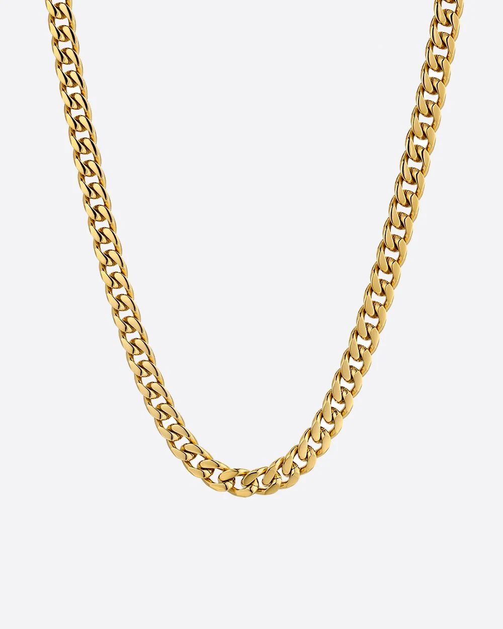 CLEAN CUBAN KETTING - 8MM 18K GOUD