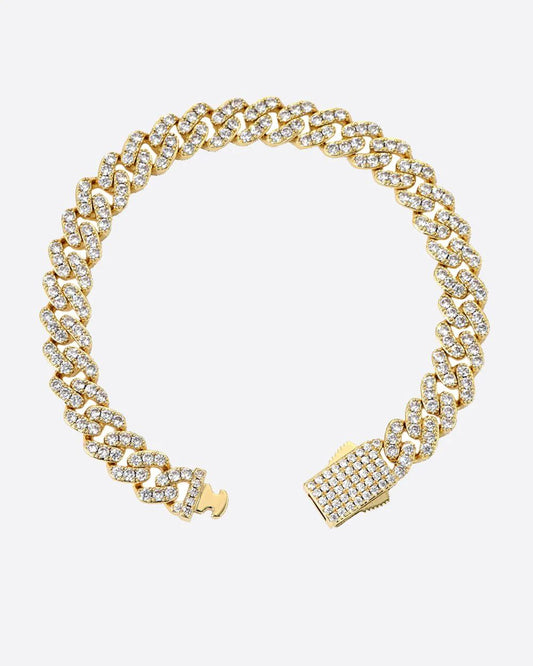 ICED CUBAN BRACELET - 18K GOLD